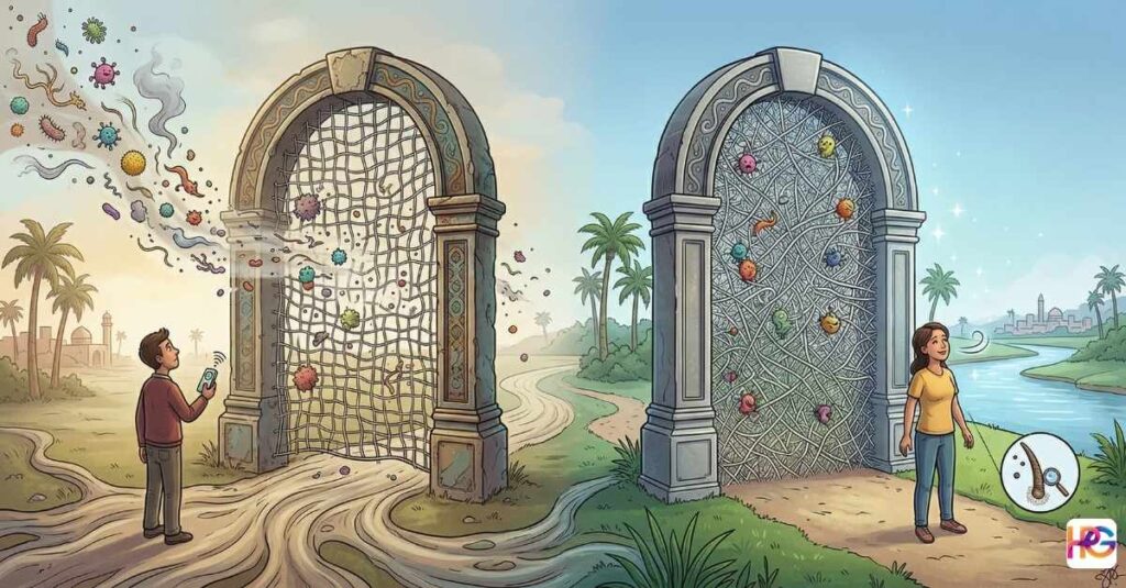 HEPA vs. True HEPA: What is the Real Difference? infographic comparing HEPA-type and True HEPA filters on efficiency, particle size (0.3 microns), cost, and noise levels.