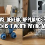 A side-by-side comparison of an original brand water valve and a generic version to help answer the question, are OEM parts worth it?