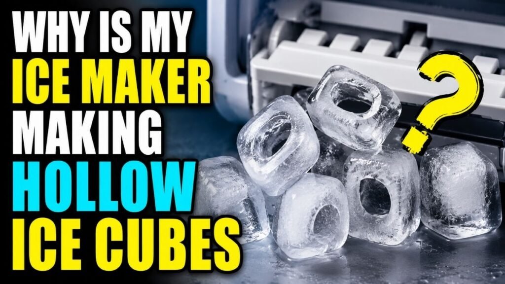 Why is my ice maker making hollow ice cubes? Ice maker producing hollow and partially filled ice cubes.