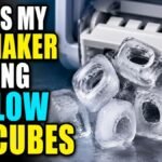 Why is my ice maker making hollow ice cubes? Ice maker producing hollow and partially filled ice cubes.